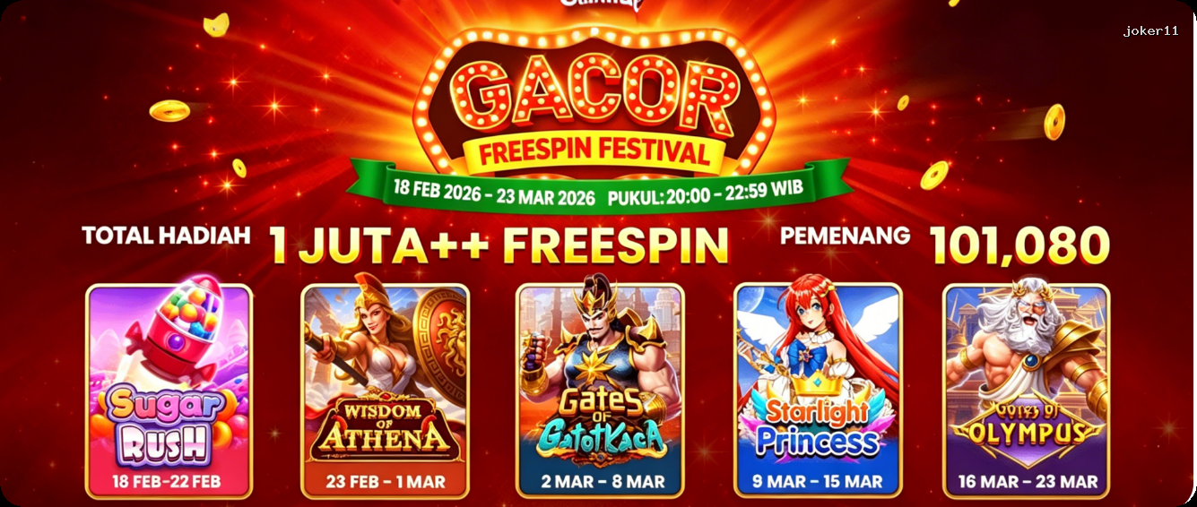 Login joker11 Sekarang Bonus Melimpah